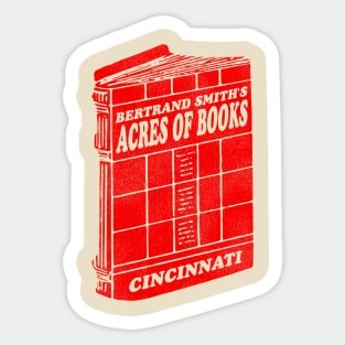 Defunct Bertrand Smith's Acres of Books Cincinnati Sticker